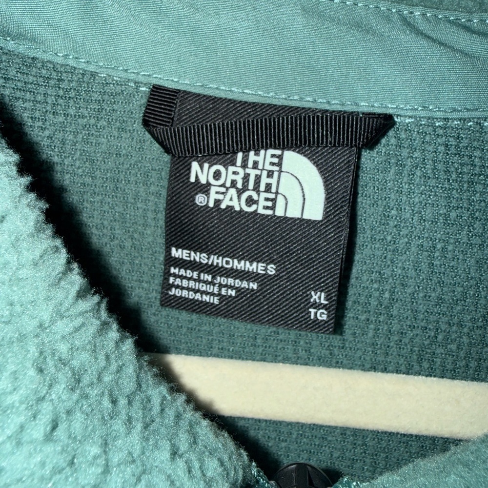 The North Face Two Tone Green Black Fleece Jacket Men’s XL - Picture 8 of 11